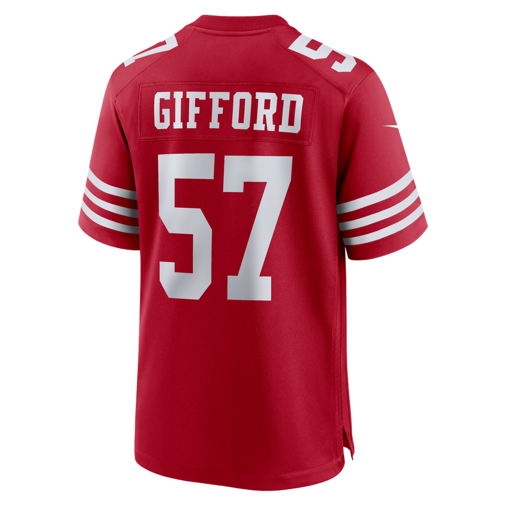 Men's San Francisco 49ers Luke Gifford Nike  Scarlet Team Game Jersey