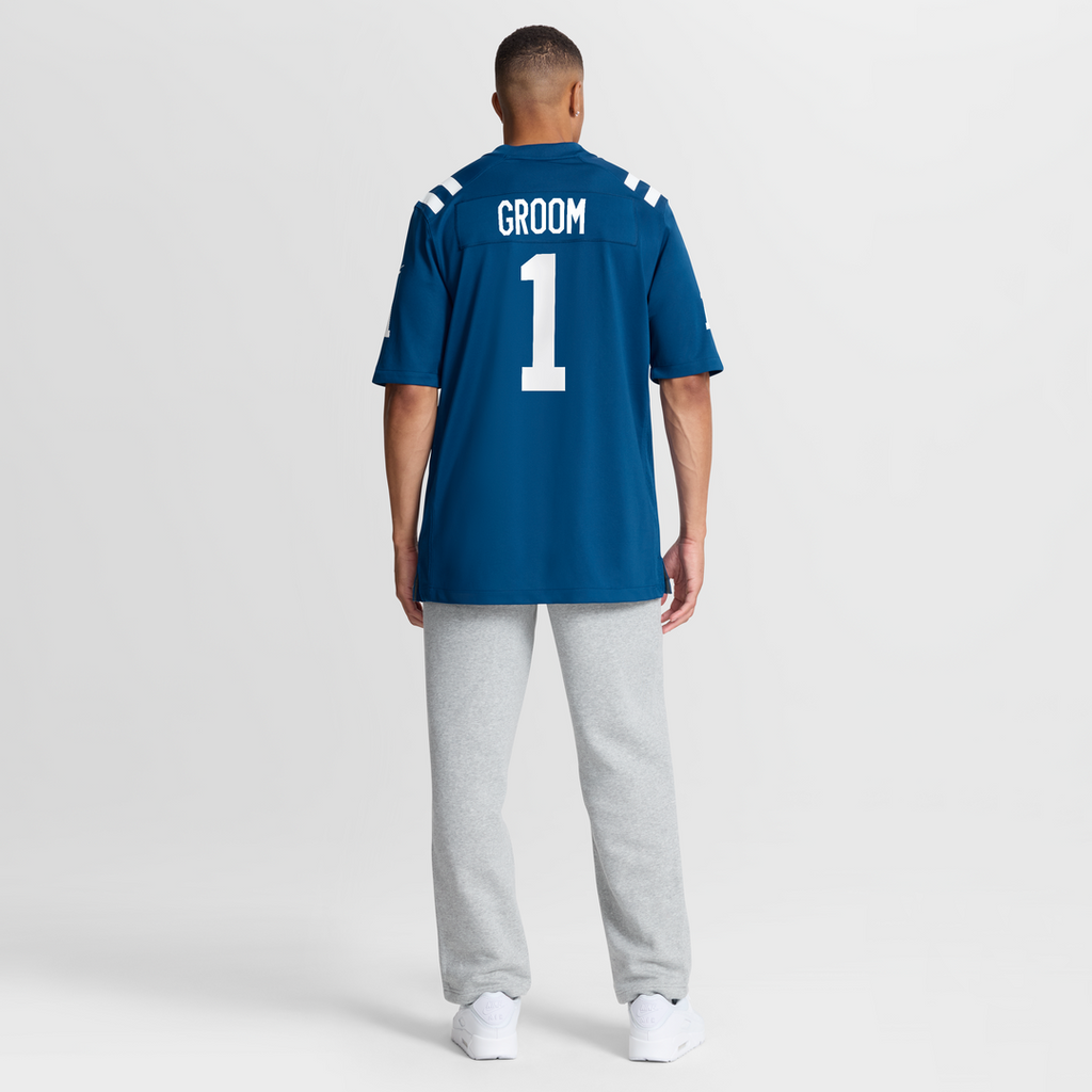 Men's Indianapolis Colts Number 1 Groom Nike Royal Game Jersey