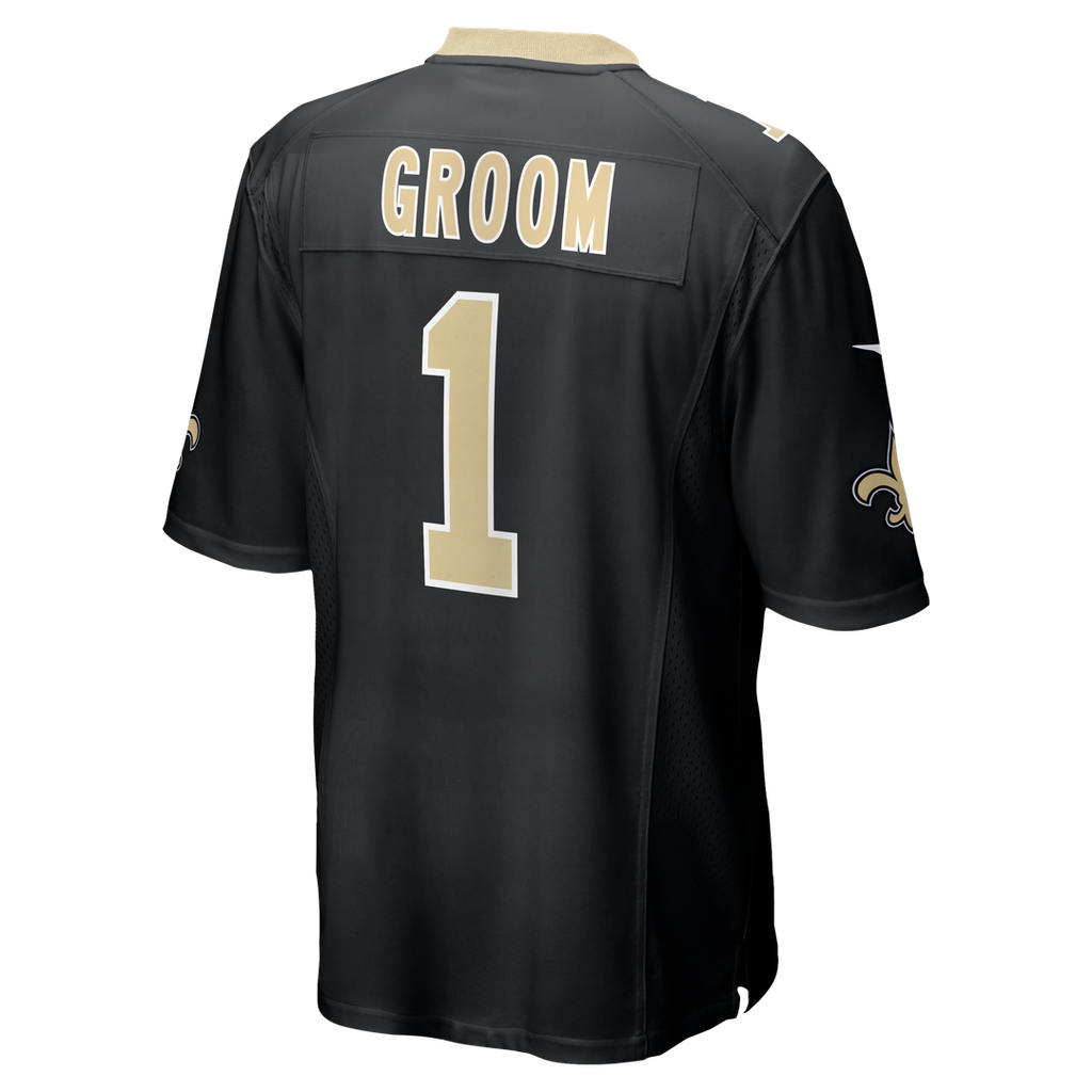Men's New Orleans Saints Number 1 Groom Nike Black Game Jersey