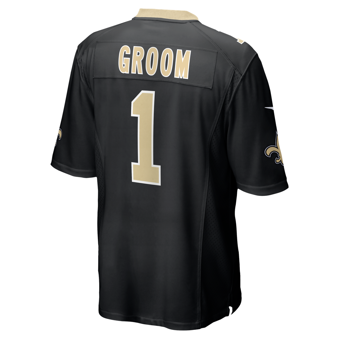 Men's New Orleans Saints Number 1 Groom Nike Black Game Jersey