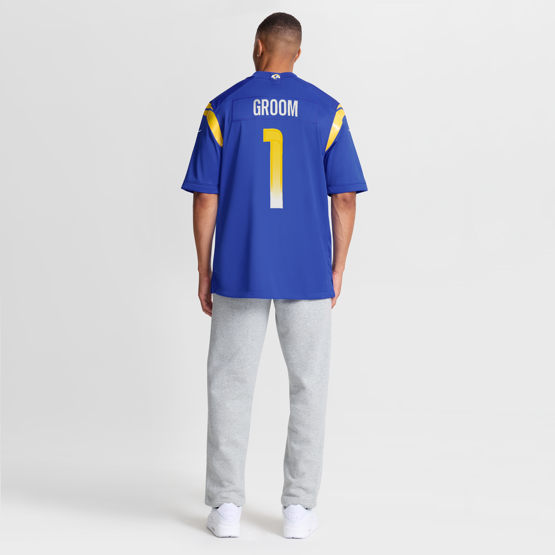 Men's Los Angeles Rams Number 1 Groom Nike Royal Game Jersey