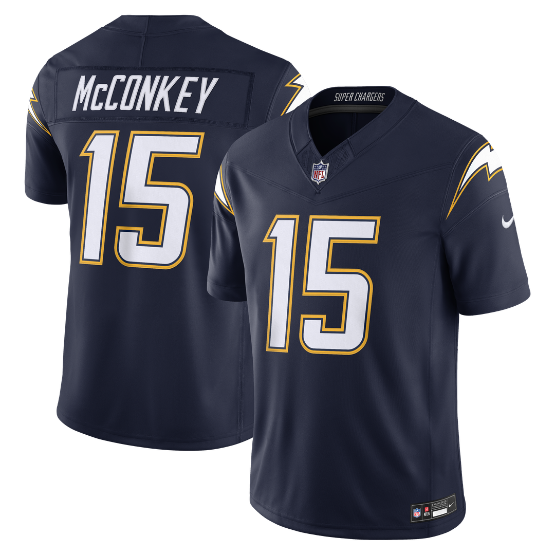 Men's Los Angeles Chargers Ladd McConkey Nike Powder Blue Team Vapor F.U.S.E. Stitched Limited Jersey
