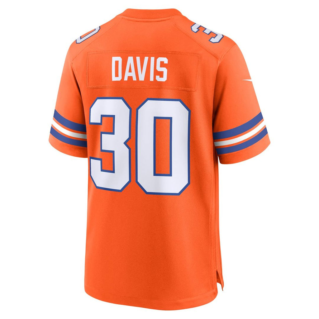 Men's Denver Broncos Terrell Davis Nike Orange Retired Player Alternate Game Jersey