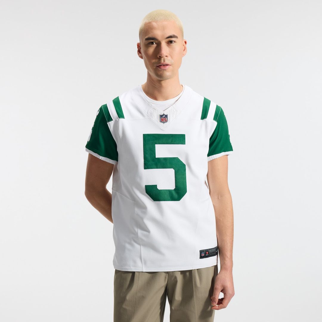 Men's New York Jets Garrett Wilson Nike White Classic Alternate Vapor F.U.S.E. Elite Jersey