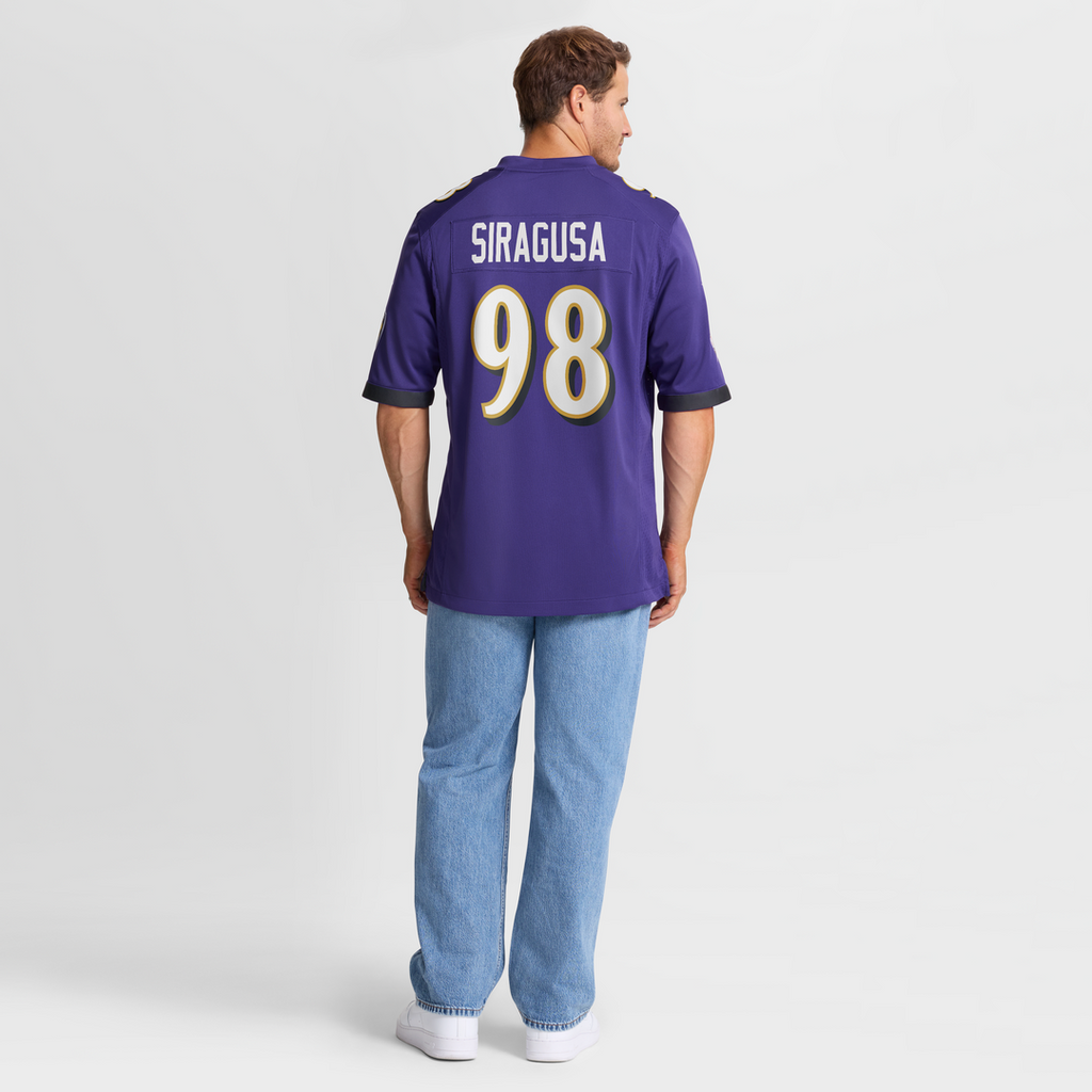 Men's Baltimore Ravens Tony Siragusa Nike Purple Game Retired Player Jersey