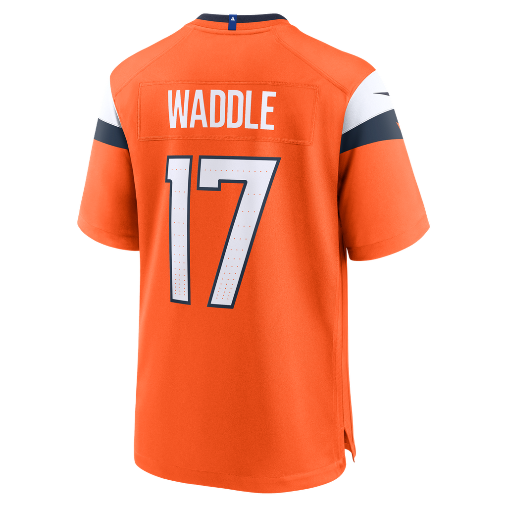 Men's Denver Broncos Jaylen Waddle Nike Orange Game Jersey