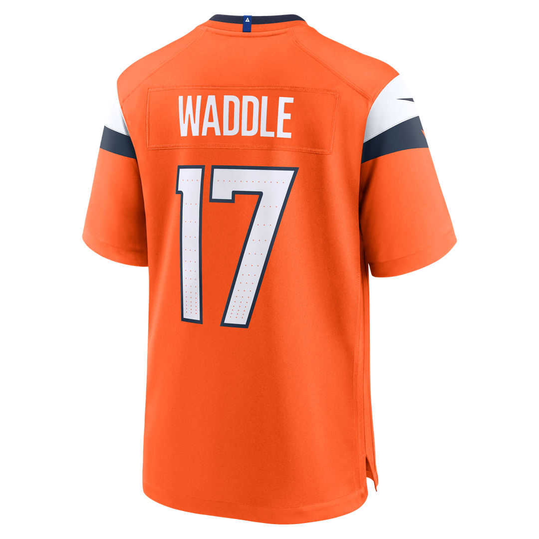 Men's Denver Broncos Jaylen Waddle Nike Orange Game Jersey