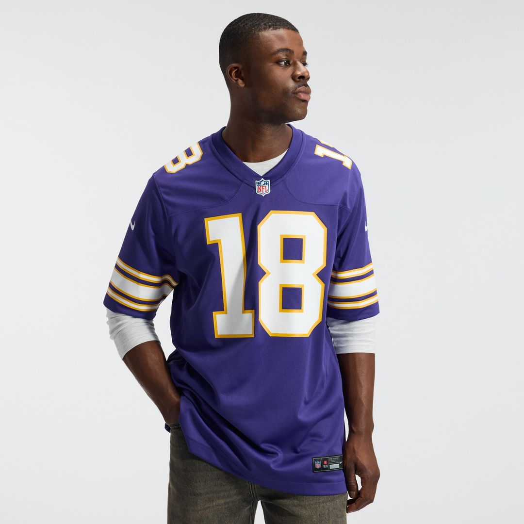 Men's Minnesota Vikings Justin Jefferson Nike White Alternate Game Player Jersey