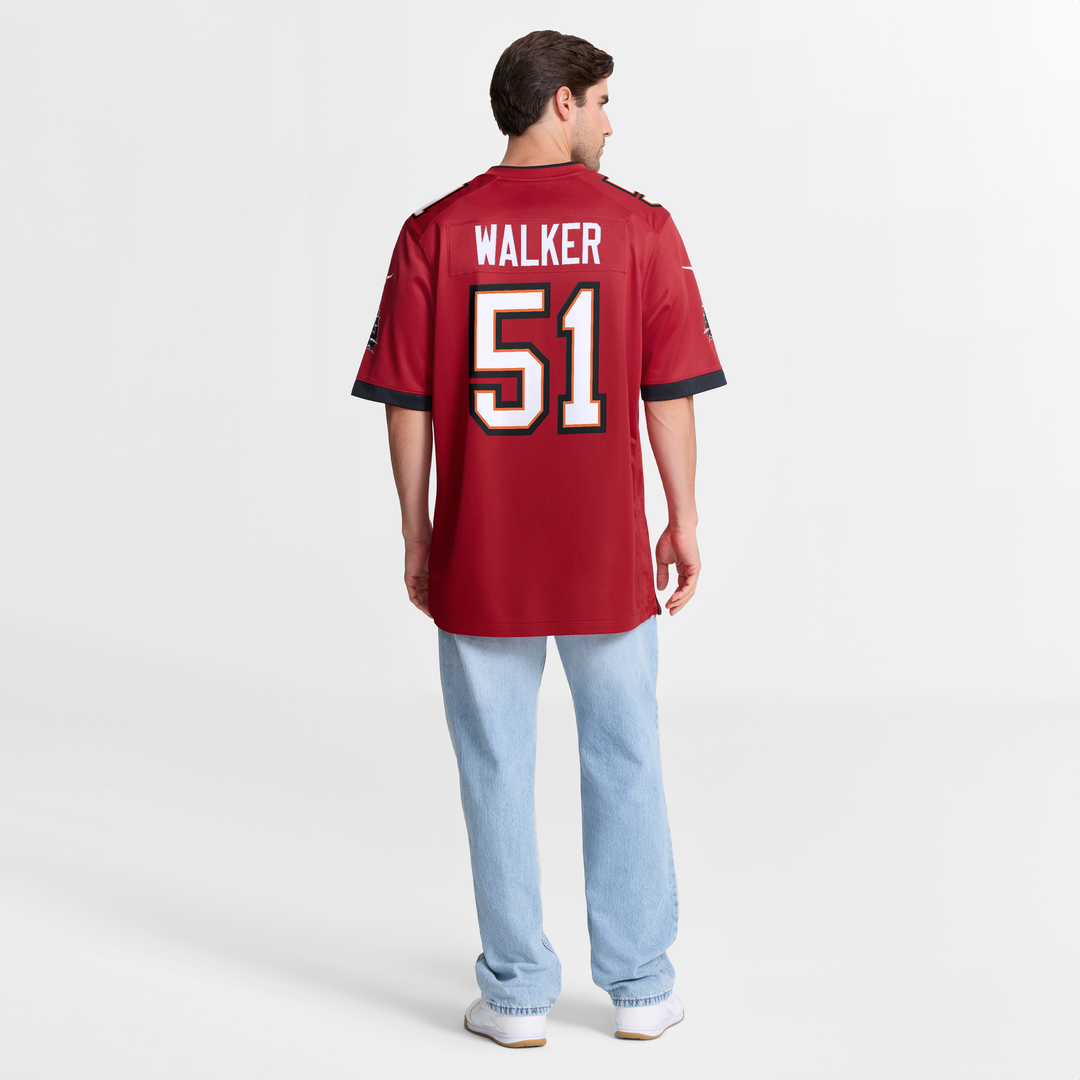 Men's Tampa Bay Buccaneers David Walker Nike  Red Team Game Jersey