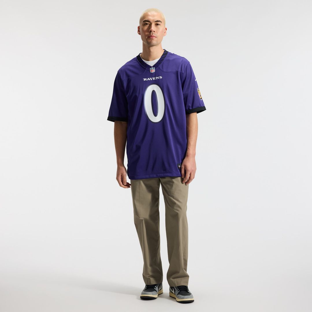 Men's Baltimore Ravens Roquan Smith Nike Purple Team Game Jersey