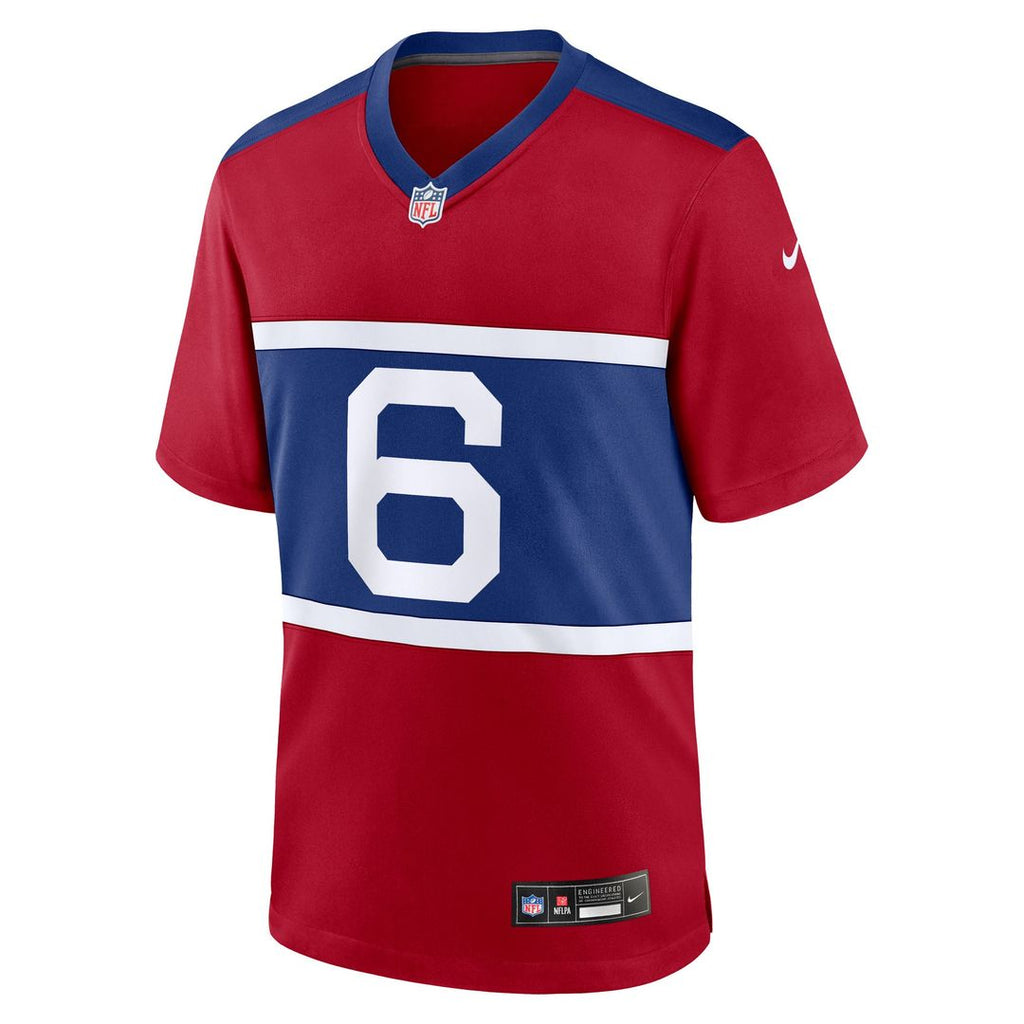 Men's New York Giants Jaxson Dart Nike Red Alternate Century Red Game Jersey