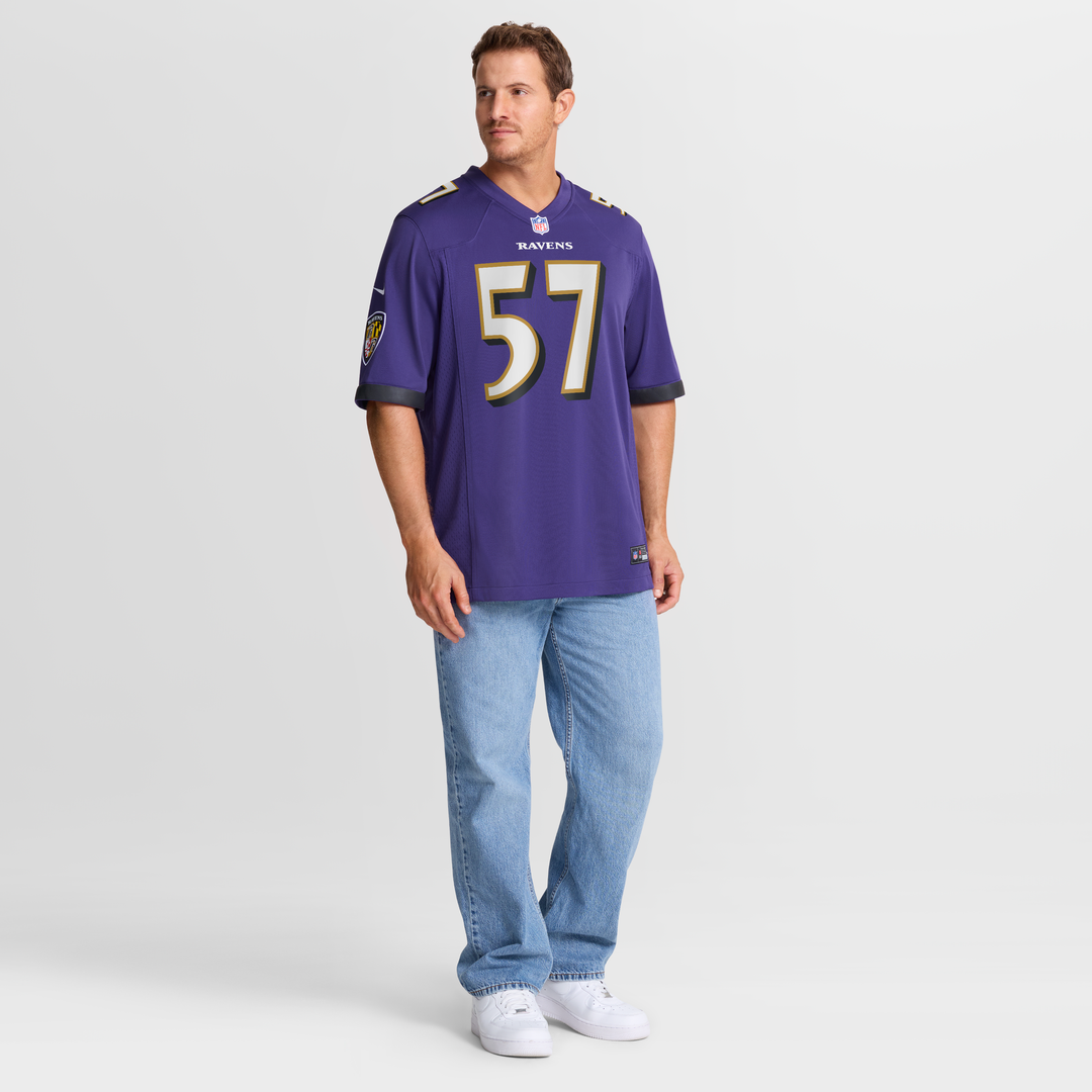 Men's Baltimore Ravens Bart Scott Nike Purple Game Retired Player Jersey
