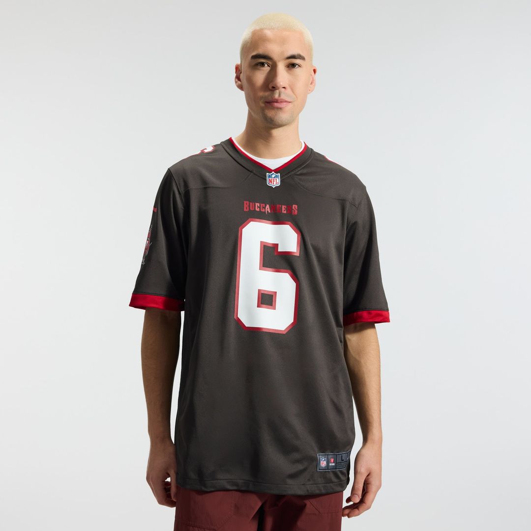Men's Tampa Bay Buccaneers Baker Mayfield Nike Pewter Alternate Game Player Jersey