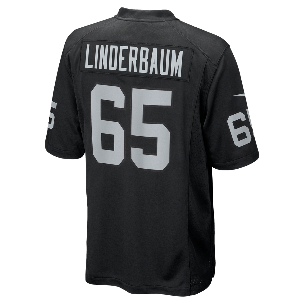 Men's Las Vegas Raiders Tyler Linderbaum Nike Black Team Game Jersey