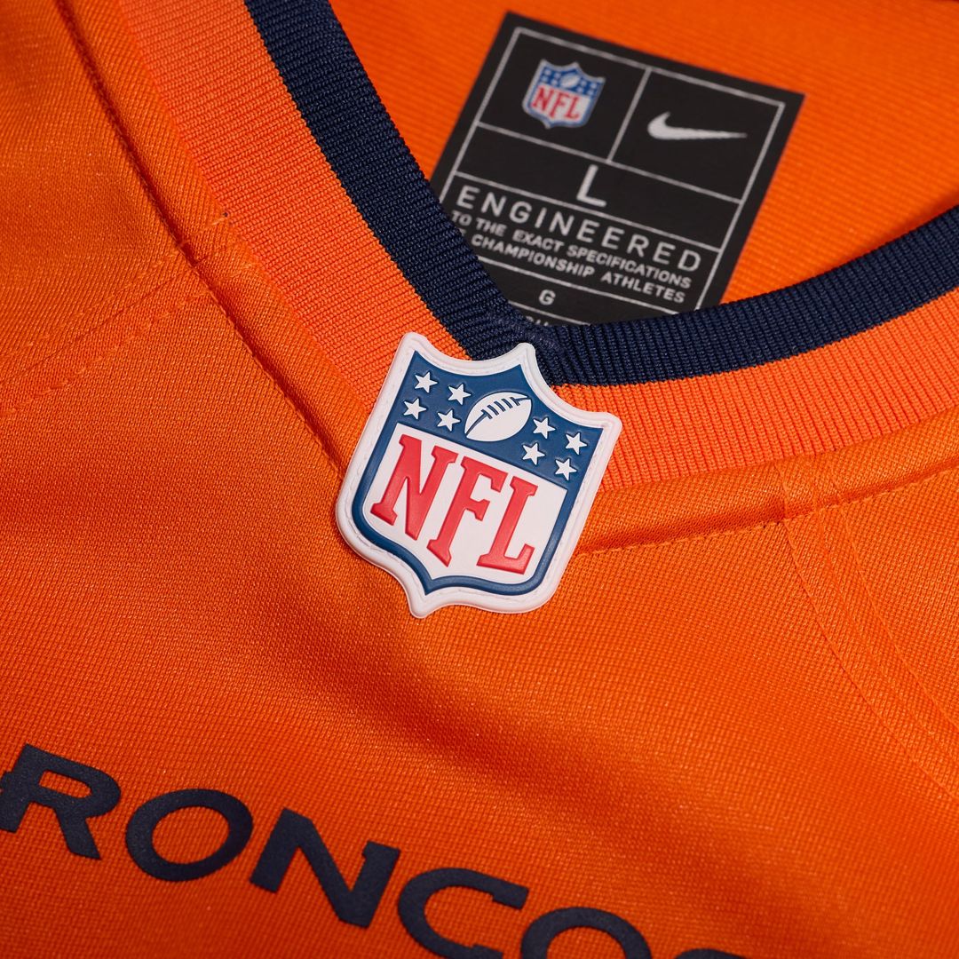 Men's Denver Broncos Mike McGlinchey Nike  Orange Team Game Jersey
