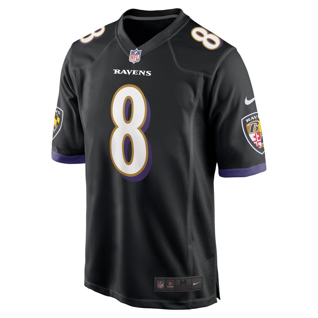 Men's Baltimore Ravens Lamar Jackson Nike White Game Jersey