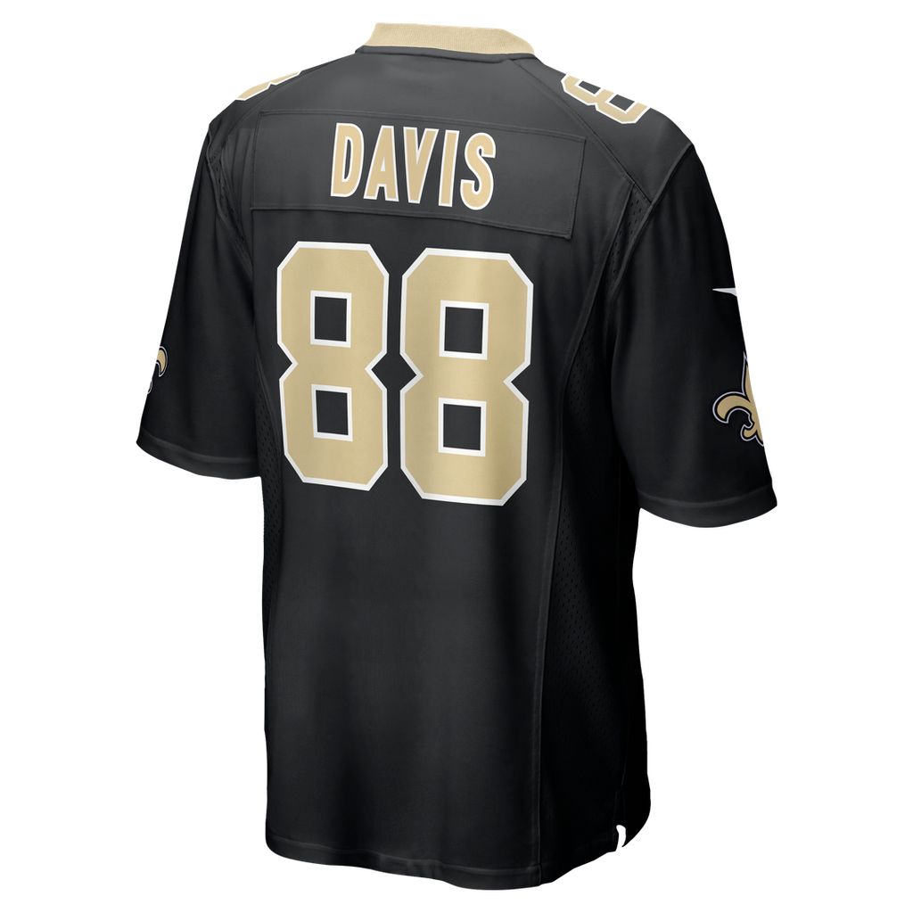 Men's New Orleans Saints Shaquan Davis Nike Black  Game Jersey