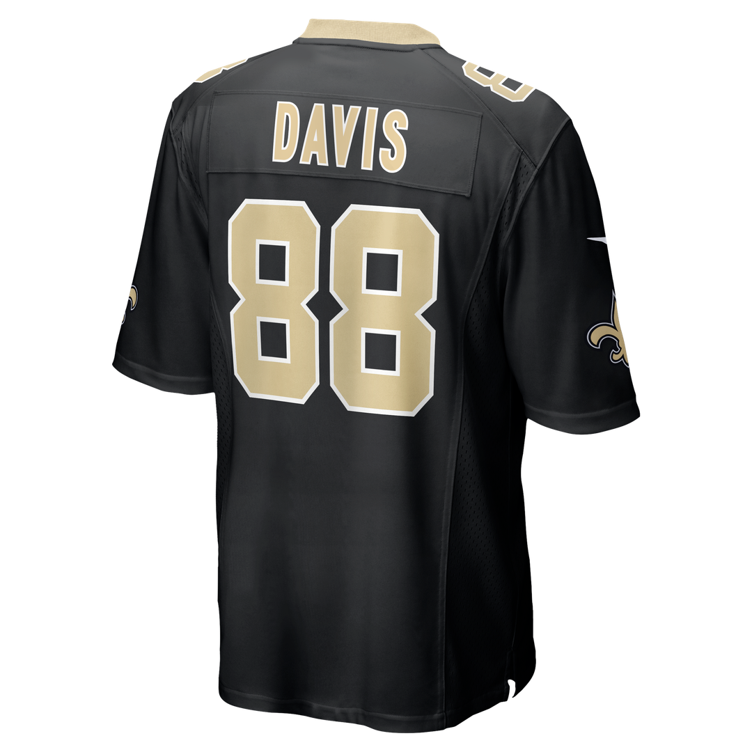 Men's New Orleans Saints Shaquan Davis Nike Black  Game Jersey