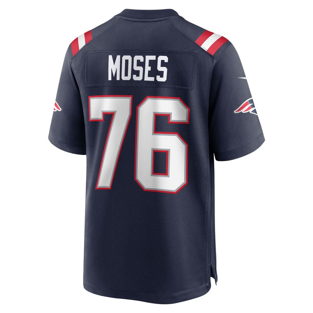 Men's New England Patriots Morgan Moses Nike  Navy Team Game Jersey