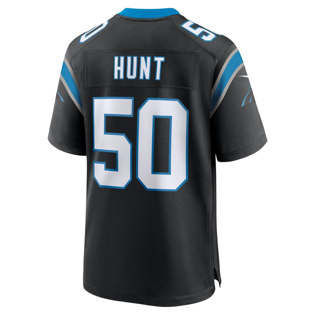 Men's Carolina Panthers Robert Hunt Nike  Black  Game Jersey