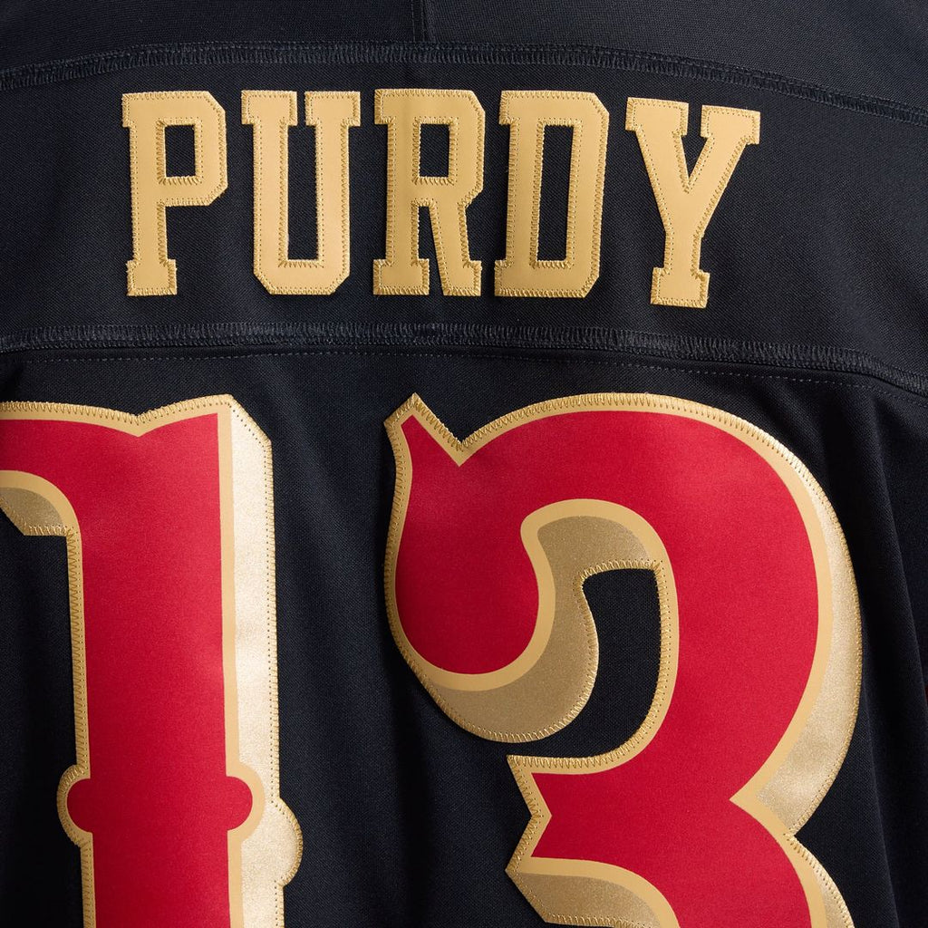 Men's San Francisco 49ers Brock Purdy Nike Black Rivalries Collection Stitched Limited Jersey