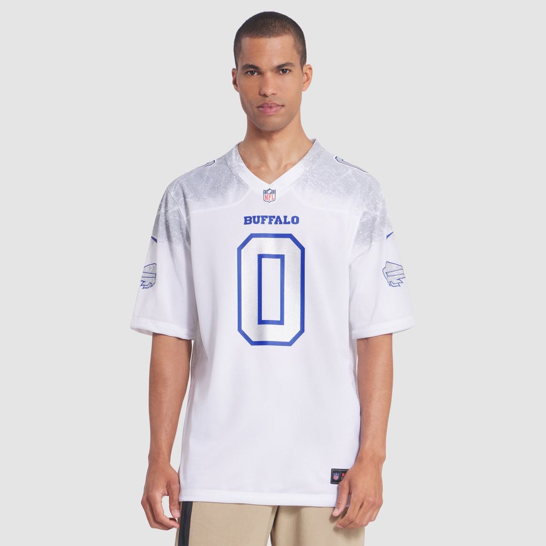 Men's Buffalo Bills Keon Coleman Nike White Rivalries Collection Game Jersey