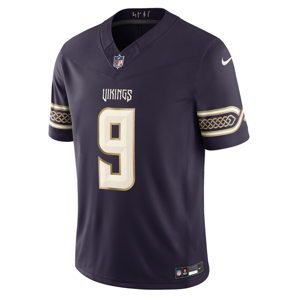 Men's Minnesota Vikings J.J. McCarthy Nike Purple 2026 Rivalries Collection Stitched Limited Jersey