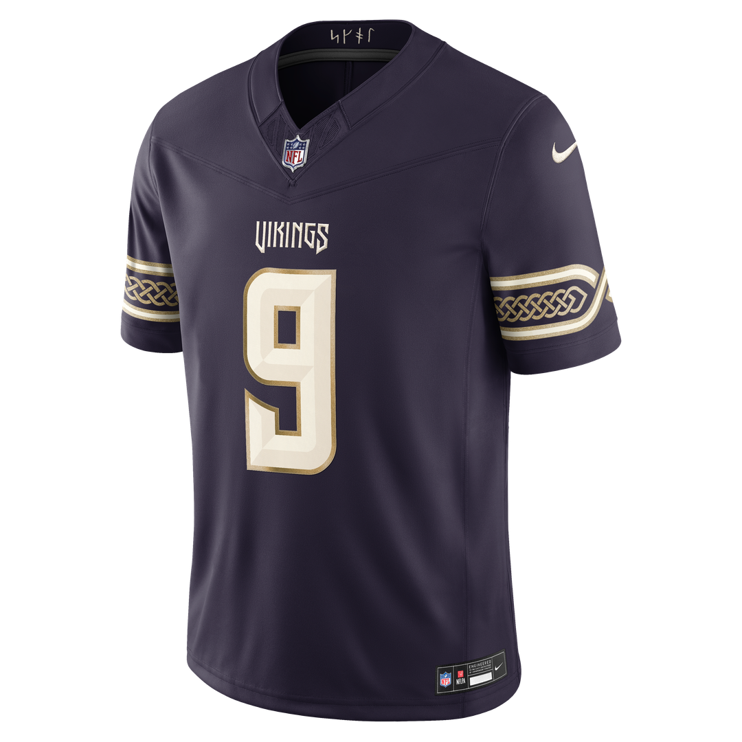 Men's Minnesota Vikings J.J. McCarthy Nike Purple 2026 Rivalries Collection Stitched Limited Jersey