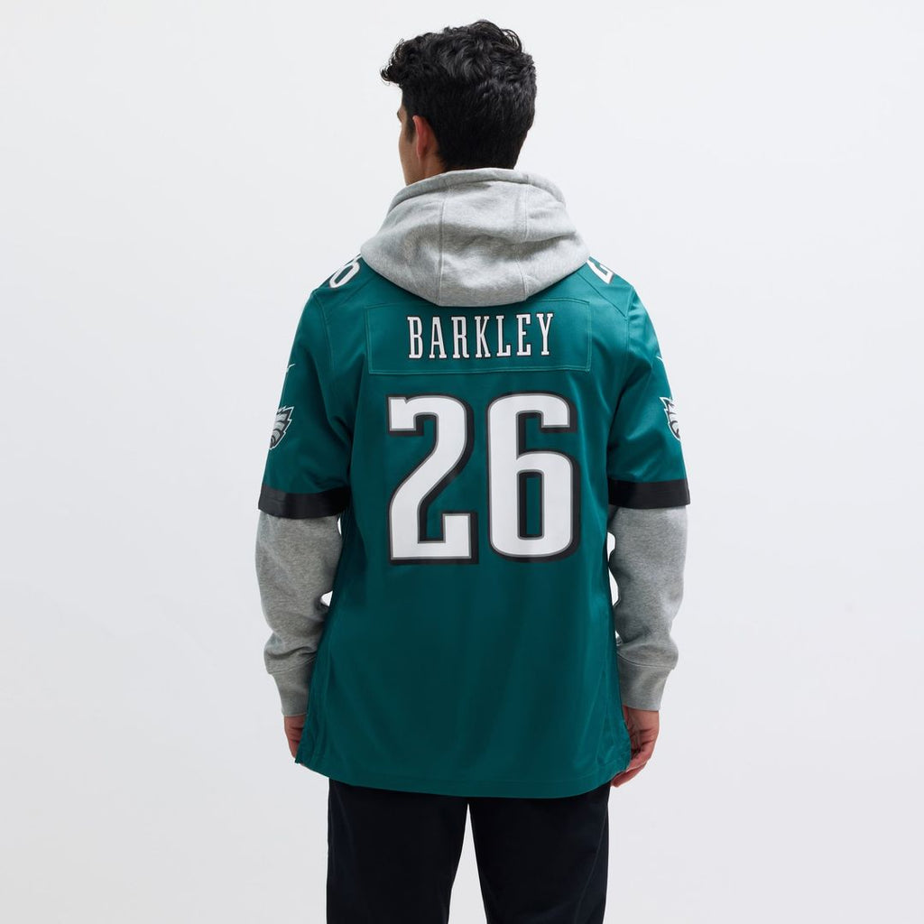 Men's Philadelphia Eagles Saquon Barkley Nike Midnight Green Game Player Jersey