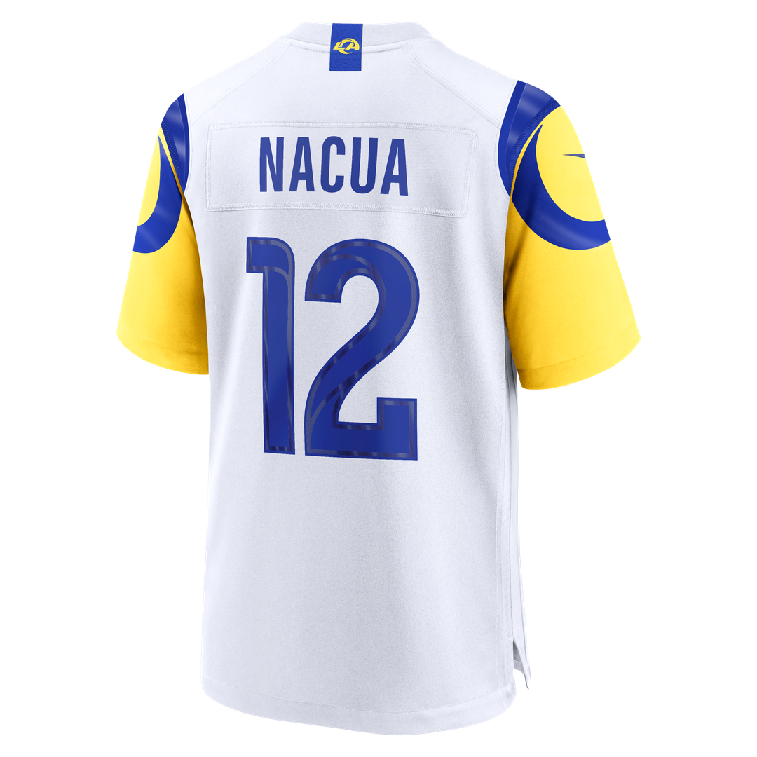 Men's Los Angeles Rams Puka Nacua Nike White White Game Player Jersey