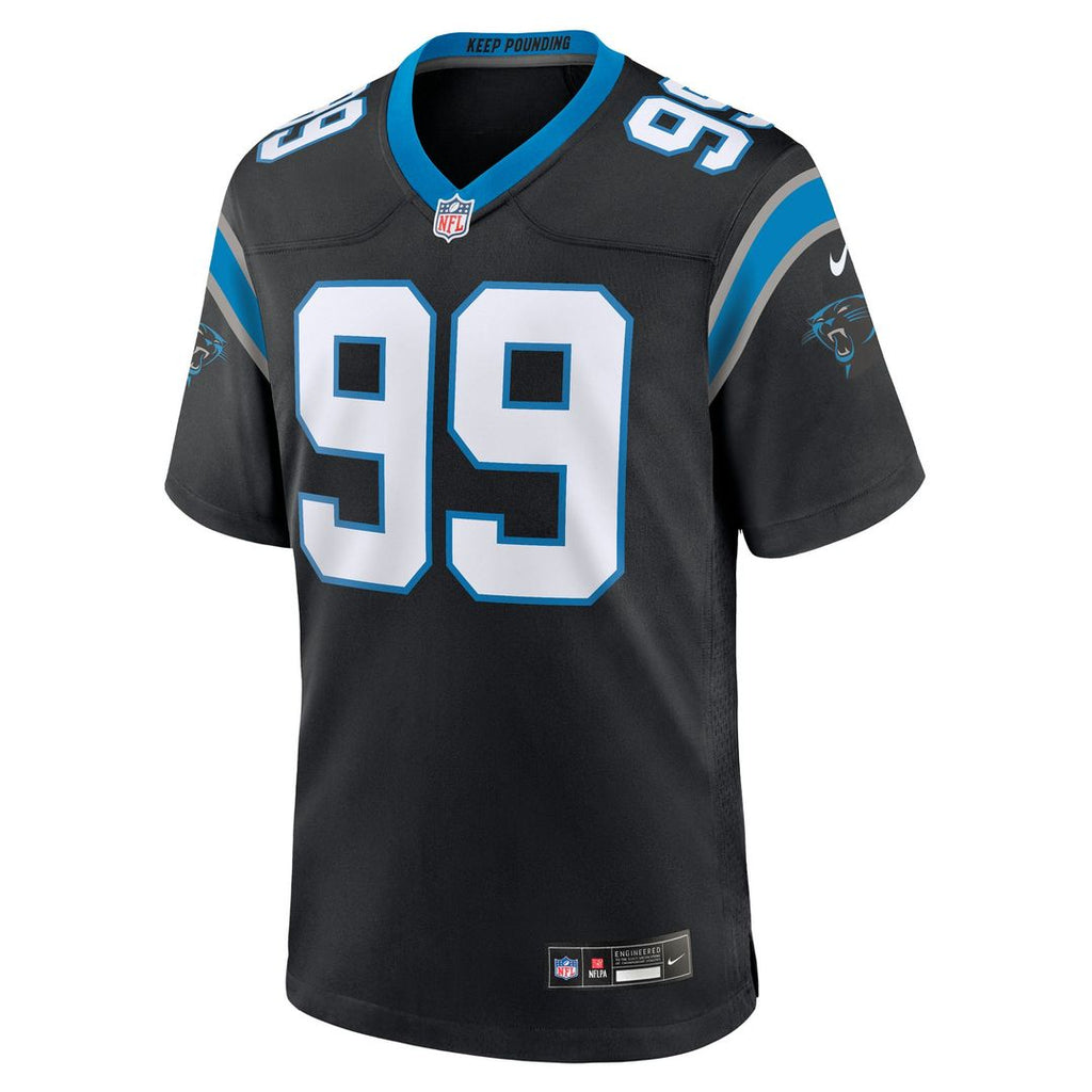 Men's Carolina Panthers Tershawn Wharton Nike  Black Team Game Jersey