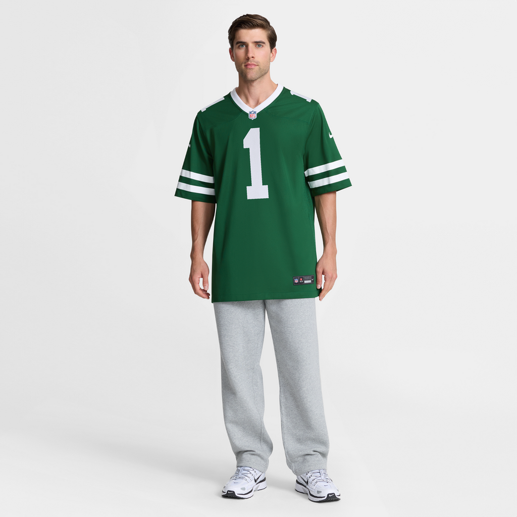 Men's New York Jets  Nike Legacy Green #1 Dad Game Jersey