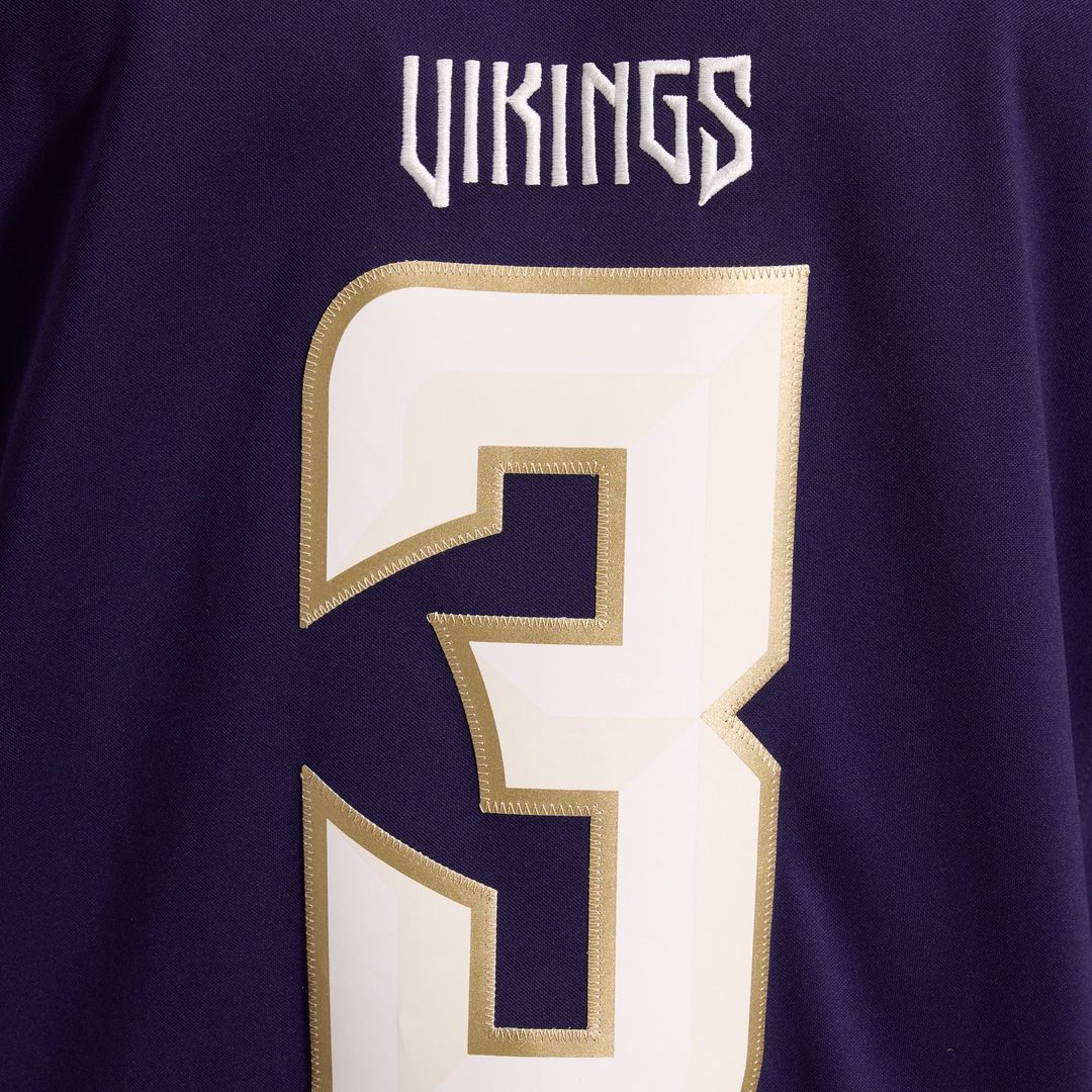 Men's Minnesota Vikings Jordan Addison Nike Purple 2026 Rivalries Collection Stitched Limited Jersey