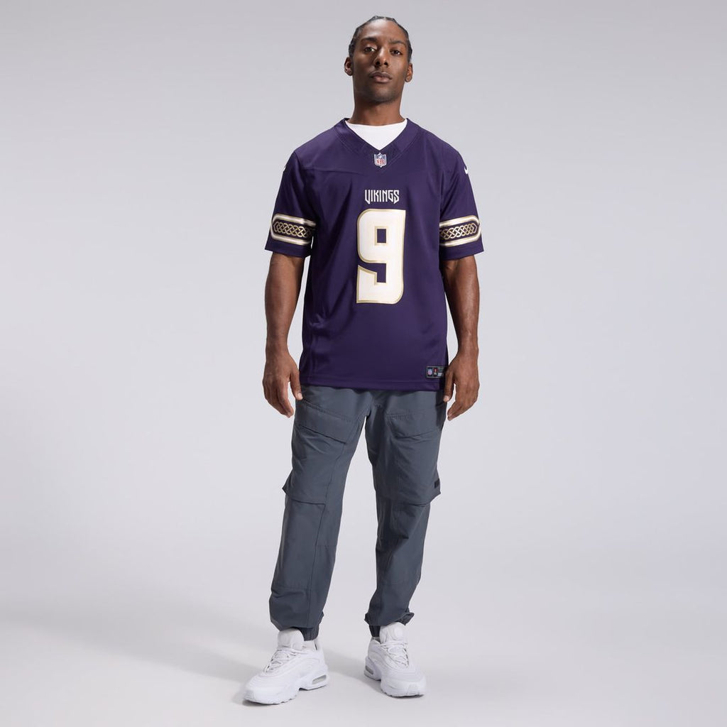 Men's Minnesota Vikings J.J. McCarthy Nike Purple 2026 Rivalries Collection Stitched Limited Jersey