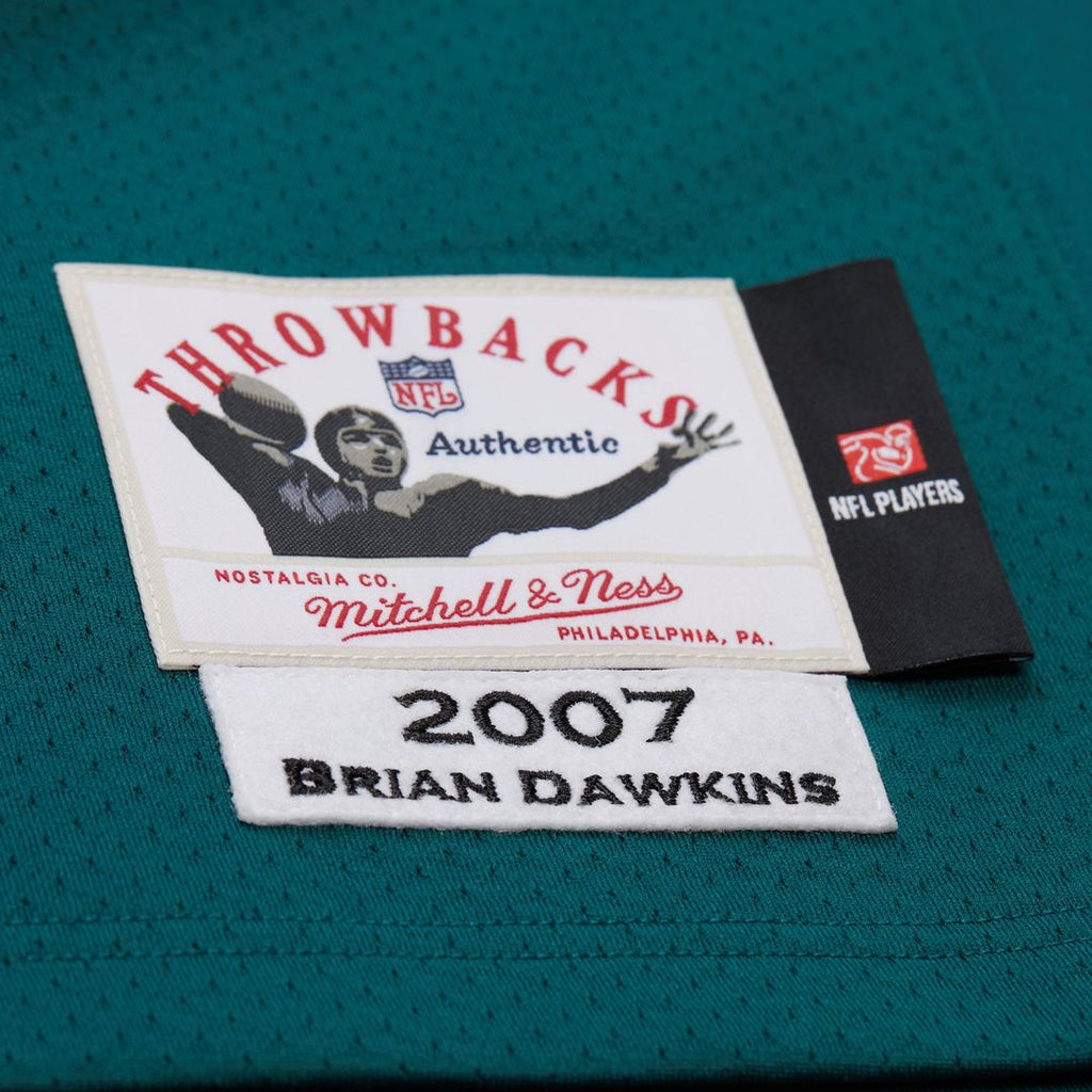Men's Philadelphia Eagles Brian Dawkins Mitchell & Ness Green 2007 Authentic Throwback Retired Player Jersey