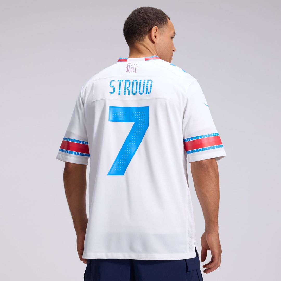 Men's Houston Texans C.J. Stroud Nike White 2026 Rivalries Collection Game Jersey