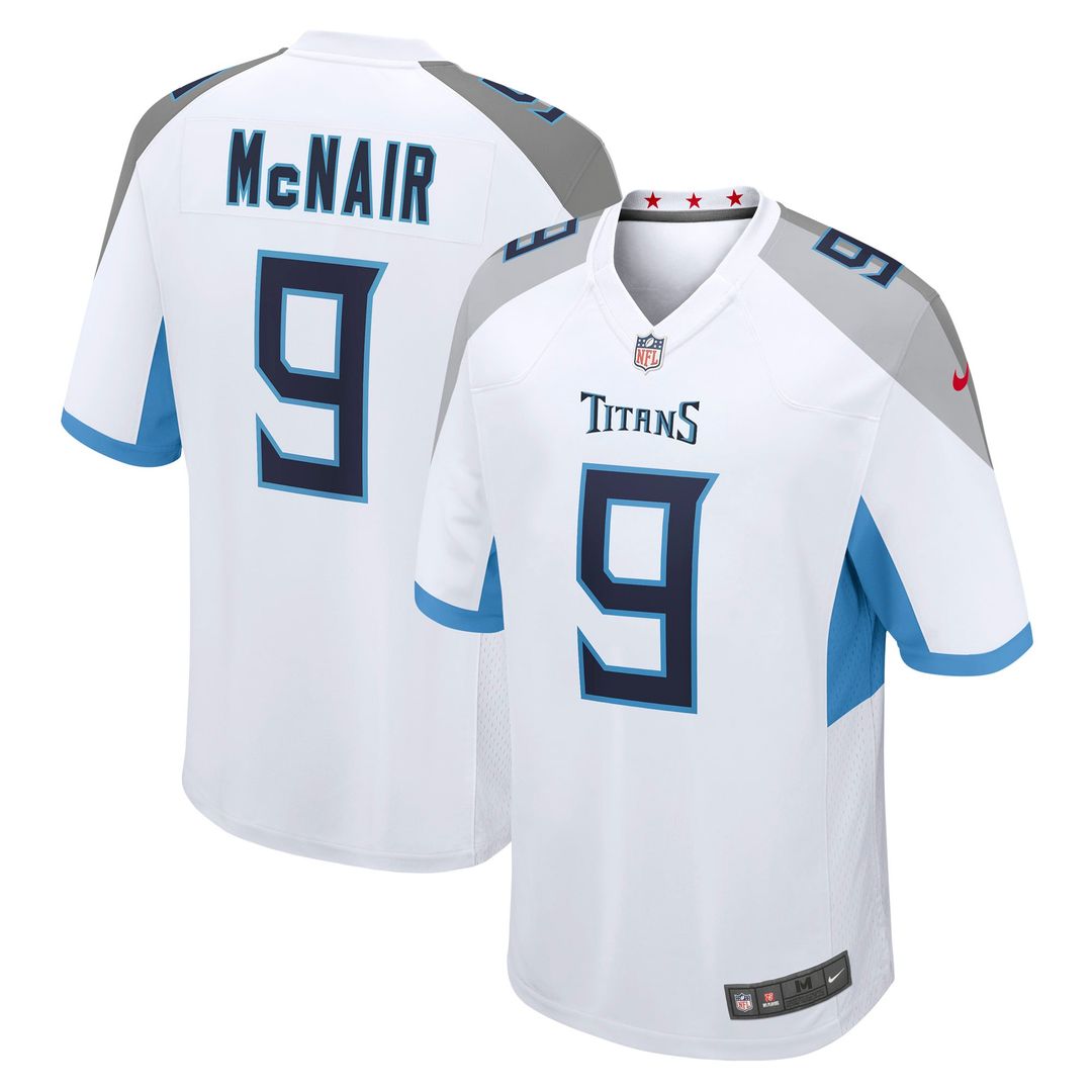 Men's Tennessee Titans Steve McNair Nike White Retired Player Game Jersey