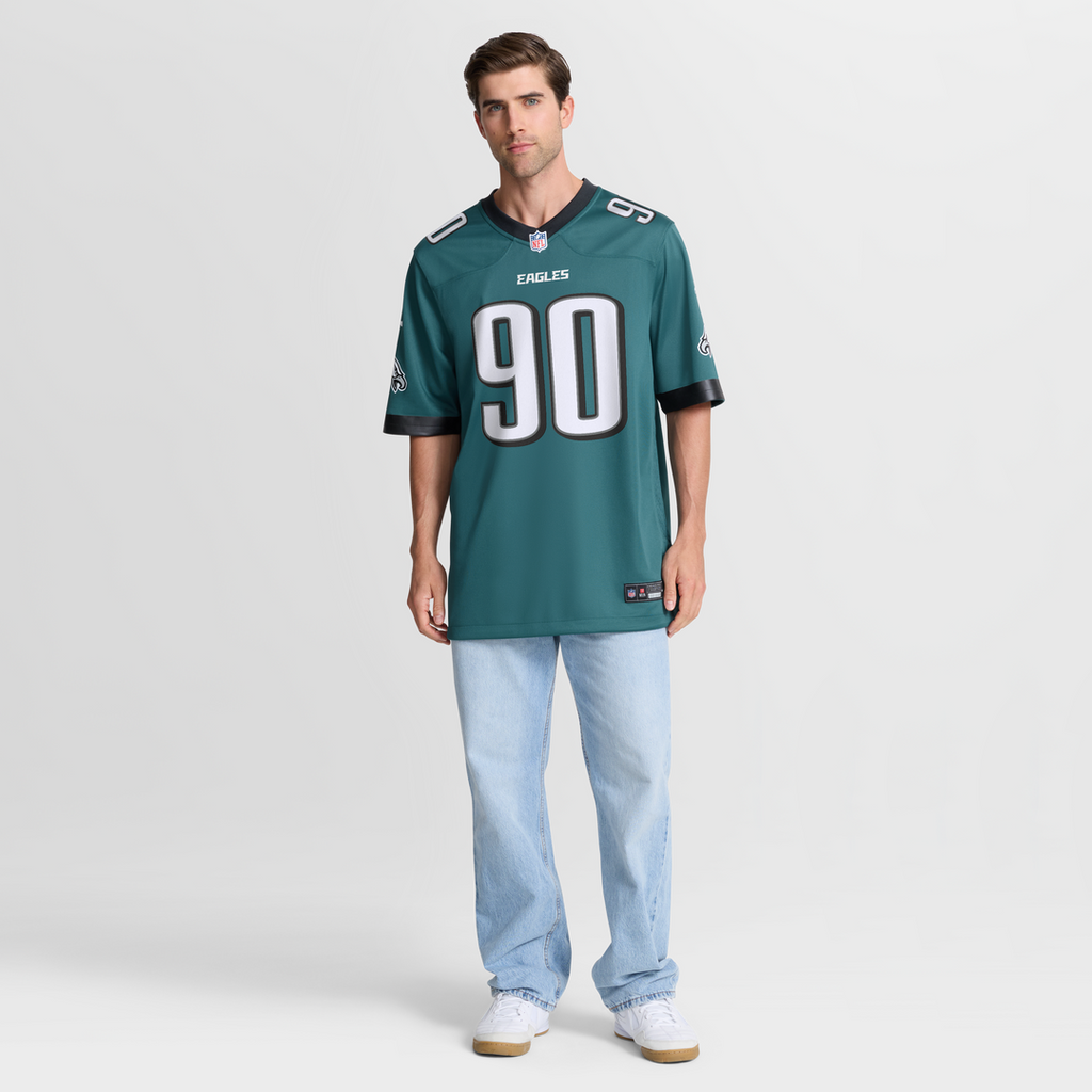 Men's Philadelphia Eagles Jordan Davis Nike Midnight Green Team Game Jersey