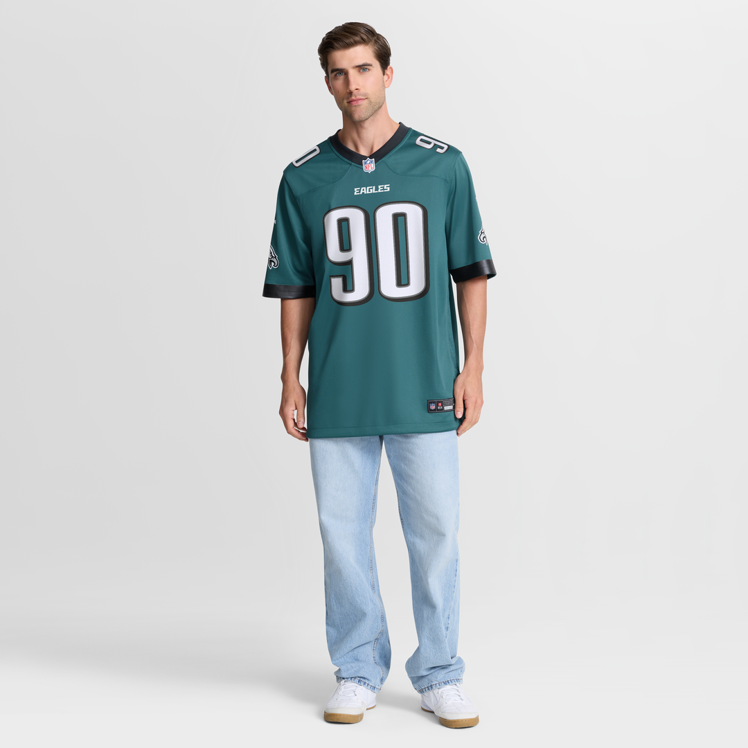 Men's Philadelphia Eagles Jordan Davis Nike Midnight Green Team Game Jersey