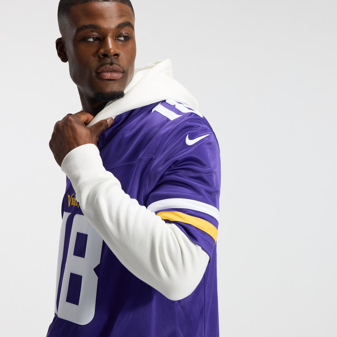 Men's Minnesota Vikings Justin Jefferson Nike White Alternate Vapor F.U.S.E. Stitched Limited Jersey