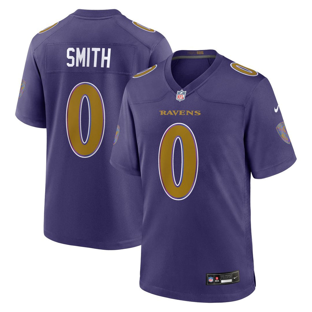 Men's Baltimore Ravens Roquan Smith Nike Purple Alternate Game Jersey