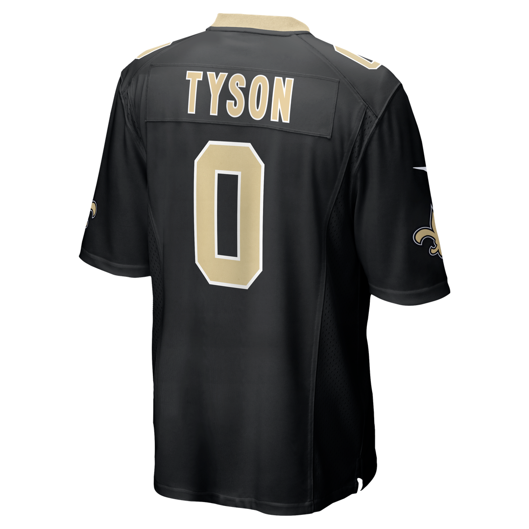 Men's New Orleans Saints Jordyn Tyson Nike Black Team Game Jersey
