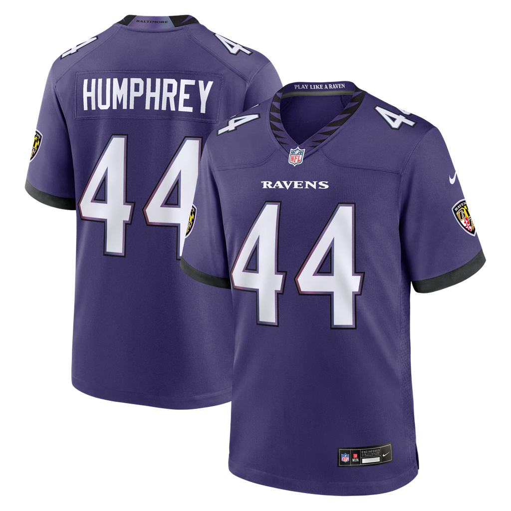Men's Baltimore Ravens Marlon Humphrey Nike Purple Team Game Jersey