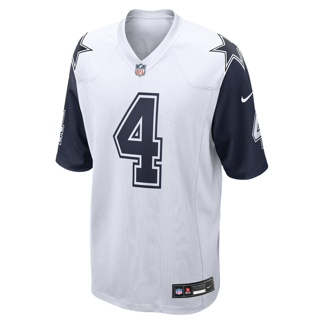 Men's Dallas Cowboys Dak Prescott Nike White Alternate Game Team Jersey