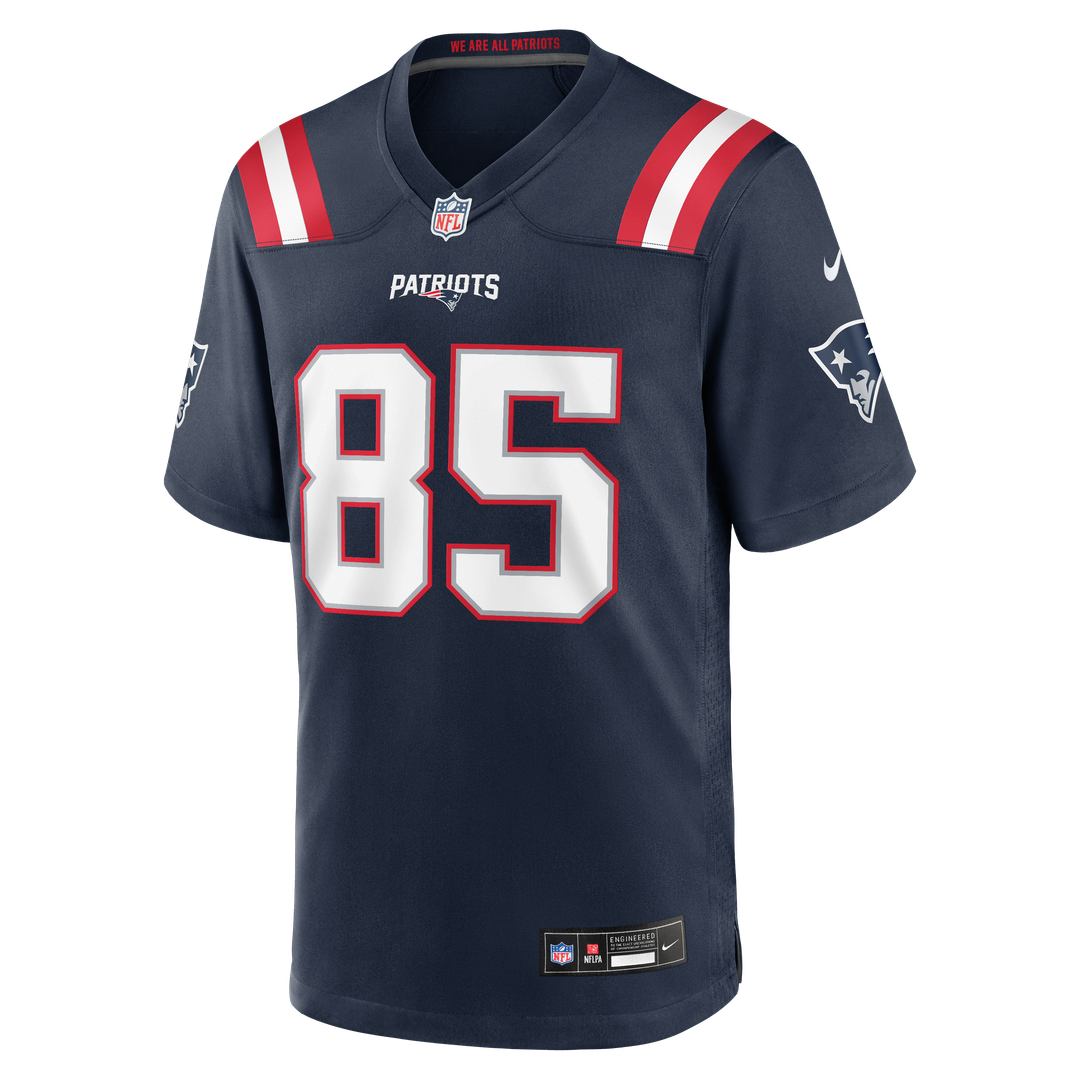 Men's New England Patriots Hunter Henry Nike  Navy Team  Game Jersey