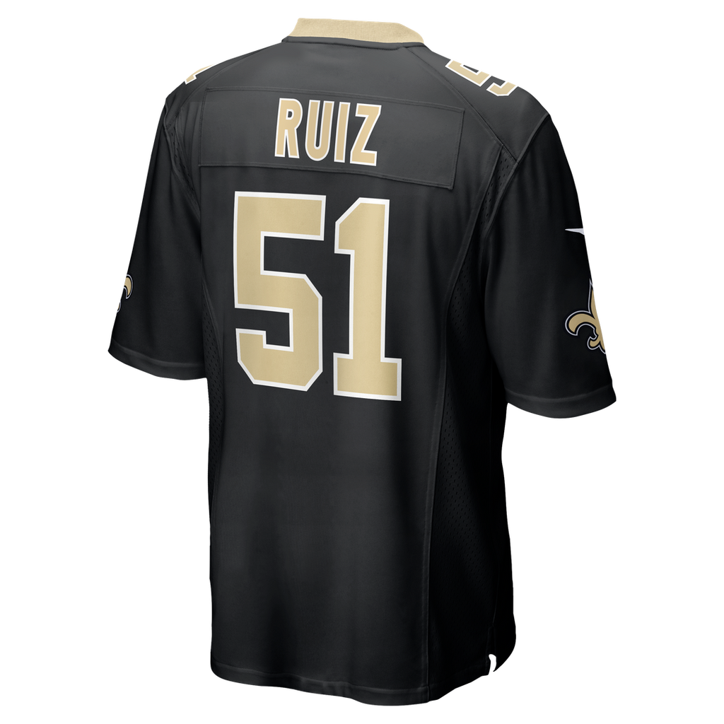 Men's New Orleans Saints Cesar Ruiz Nike Black Player Game Jersey