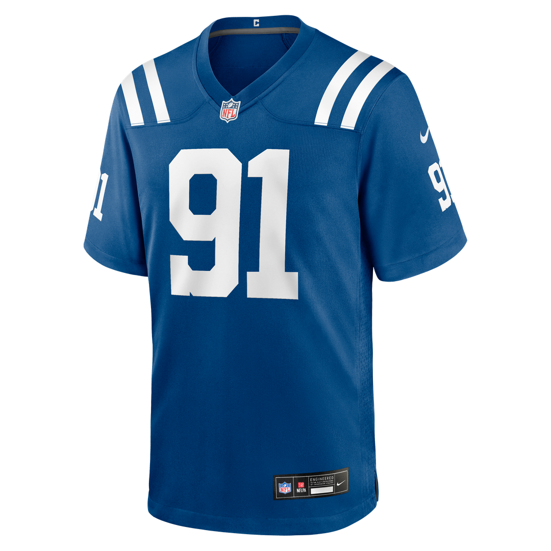 Men's Indianapolis Colts JT Tuimoloau Nike  Royal Team Game Jersey