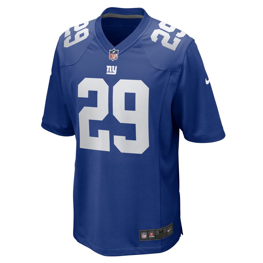 Men's New York Giants Tyrone Tracy Jr. Nike  Royal Team Game Jersey