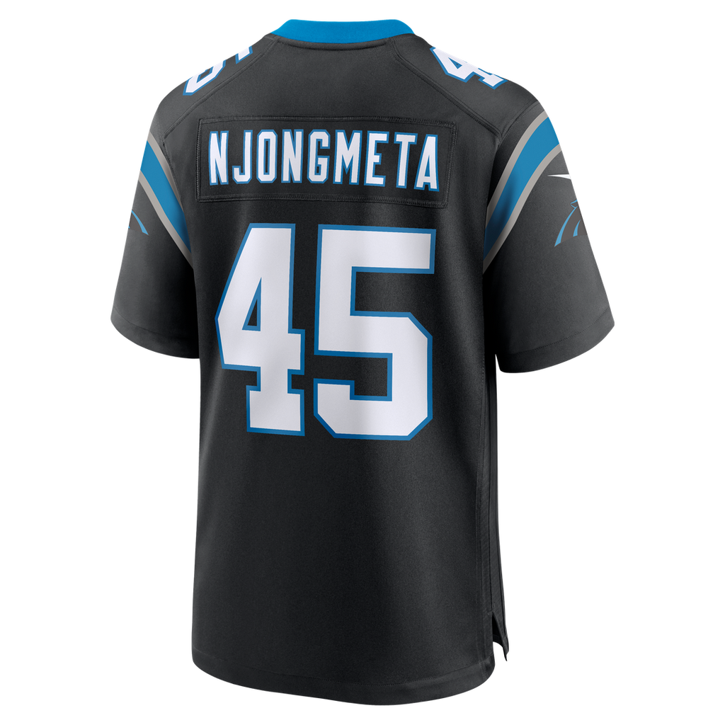 Men's Carolina Panthers Maema Njongmeta Nike Black Game Jersey