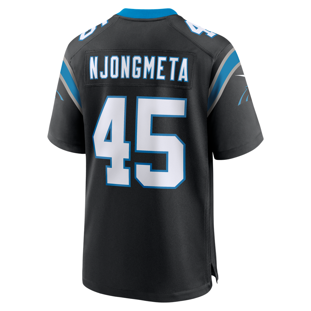 Men's Carolina Panthers Maema Njongmeta Nike Black Game Jersey